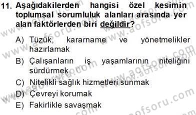 Etkinlik Yönetimi Dersi 2013 - 2014 Yılı Tek Ders Sınav Soruları 11. Soru