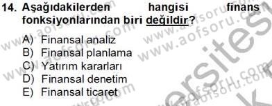 Etkinlik Yönetimi Dersi 2013 - 2014 Yılı Tek Ders Sınav Soruları 14. Soru