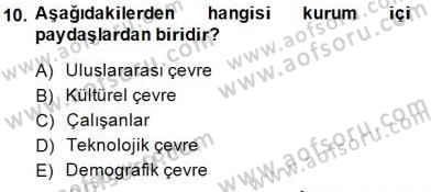 Etkinlik Yönetimi Dersi Ara Sınavı Deneme Sınav Soruları 10. Soru