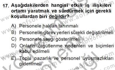 Etkinlik Yönetimi Dersi Ara Sınavı Deneme Sınav Soruları 17. Soru