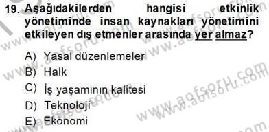 Etkinlik Yönetimi Dersi Ara Sınavı Deneme Sınav Soruları 19. Soru