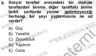 Etkinlik Yönetimi Dersi Ara Sınavı Deneme Sınav Soruları 6. Soru