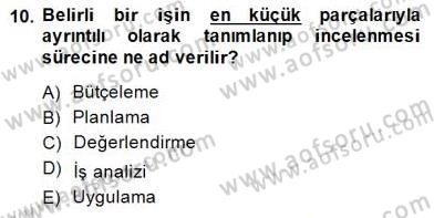 Etkinlik Yönetimi Dersi 2014 - 2015 Yılı (Final) Dönem Sonu Sınav Soruları 10. Soru