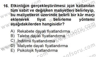 Etkinlik Yönetimi Dersi 2014 - 2015 Yılı (Final) Dönem Sonu Sınav Soruları 16. Soru