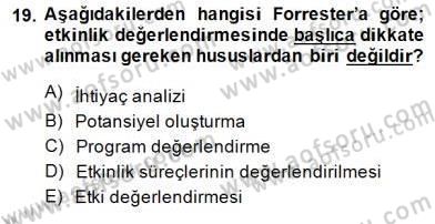 Etkinlik Yönetimi Dersi 2014 - 2015 Yılı (Final) Dönem Sonu Sınav Soruları 19. Soru