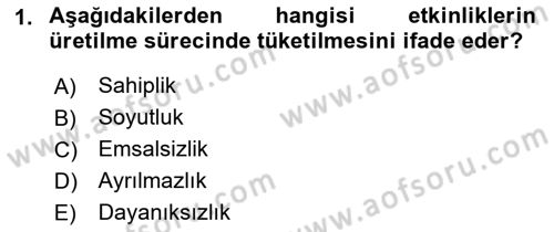Etkinlik Yönetimi Dersi 2015 - 2016 Yılı (Vize) Ara Sınav Soruları 1. Soru