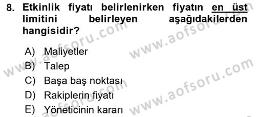 Etkinlik Yönetimi Dersi 2015 - 2016 Yılı (Final) Dönem Sonu Sınav Soruları 8. Soru