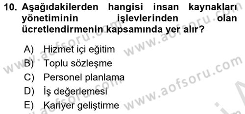 Etkinlik Yönetimi Dersi 2022 - 2023 Yılı Yaz Okulu Sınav Soruları 10. Soru