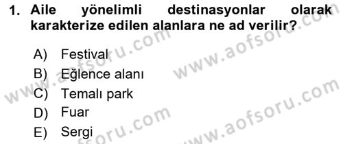 Etkinlik Yönetimi Dersi Ara Sınavı Deneme Sınav Soruları 1. Soru