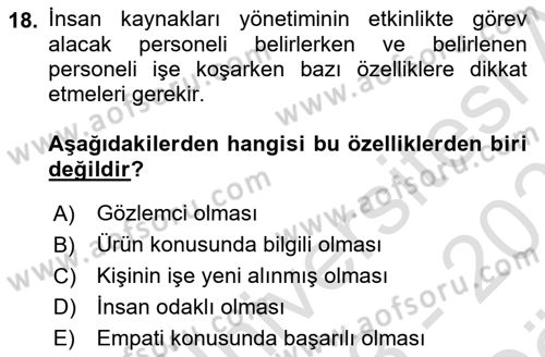 Etkinlik Yönetimi Dersi Ara Sınavı Deneme Sınav Soruları 18. Soru