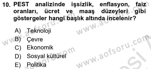 Etkinlik Yönetimi Dersi 2023 - 2024 Yılı (Final) Dönem Sonu Sınav Soruları 10. Soru