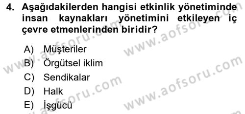 Etkinlik Yönetimi Dersi 2024 - 2025 Yılı (Final) Dönem Sonu Sınav Soruları 4. Soru