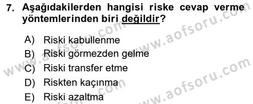 Etkinlik Yönetimi Dersi 2024 - 2025 Yılı (Final) Dönem Sonu Sınav Soruları 7. Soru