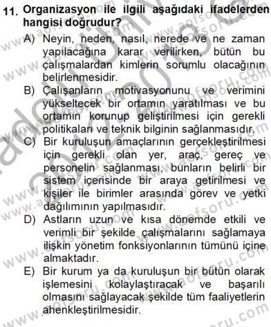 Spor Tesis İşletmesi ve Saha Malzeme Bilgisi Dersi 2012 - 2013 Yılı (Vize) Ara Sınav Soruları 11. Soru