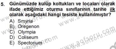 Spor Tesis İşletmesi ve Saha Malzeme Bilgisi Dersi 2012 - 2013 Yılı (Vize) Ara Sınav Soruları 5. Soru