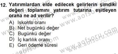 Spor Tesis İşletmesi ve Saha Malzeme Bilgisi Dersi 2012 - 2013 Yılı (Final) Dönem Sonu Sınav Soruları 12. Soru
