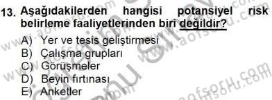 Spor Tesis İşletmesi ve Saha Malzeme Bilgisi Dersi 2012 - 2013 Yılı (Final) Dönem Sonu Sınav Soruları 13. Soru