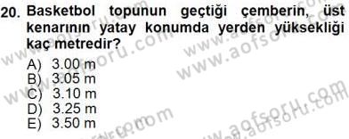 Spor Tesis İşletmesi ve Saha Malzeme Bilgisi Dersi 2012 - 2013 Yılı (Final) Dönem Sonu Sınav Soruları 20. Soru