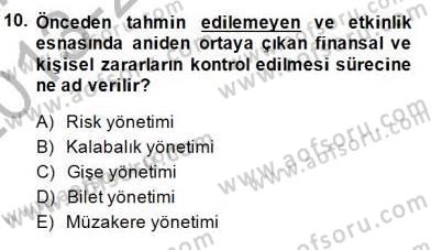 Spor Tesis İşletmesi ve Saha Malzeme Bilgisi Dersi 2013 - 2014 Yılı (Final) Dönem Sonu Sınav Soruları 10. Soru