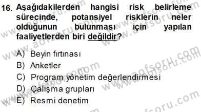 Spor Tesis İşletmesi ve Saha Malzeme Bilgisi Dersi 2013 - 2014 Yılı (Final) Dönem Sonu Sınav Soruları 16. Soru