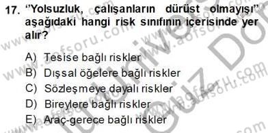 Spor Tesis İşletmesi ve Saha Malzeme Bilgisi Dersi 2013 - 2014 Yılı (Final) Dönem Sonu Sınav Soruları 17. Soru