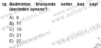 Spor Tesis İşletmesi ve Saha Malzeme Bilgisi Dersi 2013 - 2014 Yılı (Final) Dönem Sonu Sınav Soruları 19. Soru