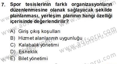 Spor Tesis İşletmesi ve Saha Malzeme Bilgisi Dersi 2013 - 2014 Yılı (Final) Dönem Sonu Sınav Soruları 7. Soru