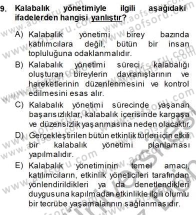 Spor Tesis İşletmesi ve Saha Malzeme Bilgisi Dersi 2013 - 2014 Yılı (Final) Dönem Sonu Sınav Soruları 9. Soru