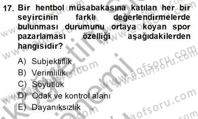 Spor Tesis İşletmesi ve Saha Malzeme Bilgisi Dersi Ara Sınavı Deneme Sınav Soruları 17. Soru