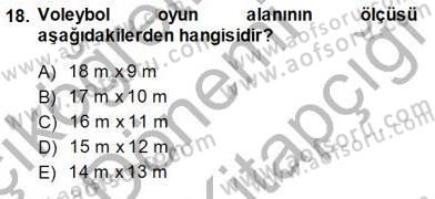 Spor Tesis İşletmesi ve Saha Malzeme Bilgisi Dersi 2014 - 2015 Yılı (Final) Dönem Sonu Sınav Soruları 18. Soru