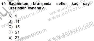 Spor Tesis İşletmesi ve Saha Malzeme Bilgisi Dersi 2014 - 2015 Yılı (Final) Dönem Sonu Sınav Soruları 19. Soru