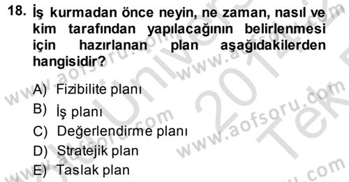 Spor Tesis İşletmesi ve Saha Malzeme Bilgisi Dersi 2014 - 2015 Yılı Tek Ders Sınav Soruları 18. Soru