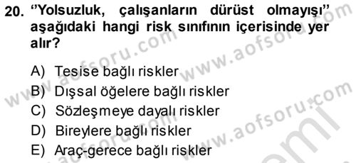 Spor Tesis İşletmesi ve Saha Malzeme Bilgisi Dersi 2014 - 2015 Yılı Tek Ders Sınav Soruları 20. Soru