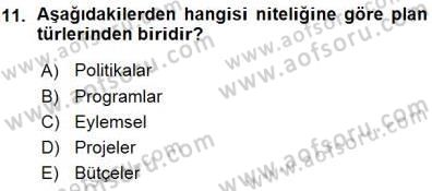 Spor Tesis İşletmesi ve Saha Malzeme Bilgisi Dersi 2015 - 2016 Yılı (Vize) Ara Sınav Soruları 11. Soru