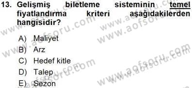 Spor Tesis İşletmesi ve Saha Malzeme Bilgisi Dersi 2015 - 2016 Yılı (Vize) Ara Sınav Soruları 13. Soru