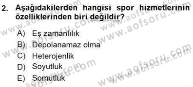 Spor Tesis İşletmesi ve Saha Malzeme Bilgisi Dersi Ara Sınavı Deneme Sınav Soruları 2. Soru
