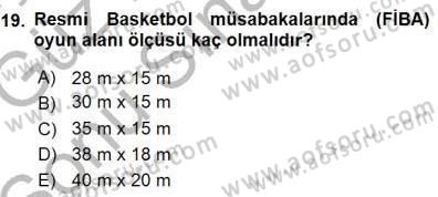 Spor Tesis İşletmesi ve Saha Malzeme Bilgisi Dersi 2015 - 2016 Yılı (Final) Dönem Sonu Sınav Soruları 19. Soru
