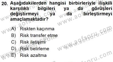 Spor Tesis İşletmesi ve Saha Malzeme Bilgisi Dersi 2015 - 2016 Yılı (Final) Dönem Sonu Sınav Soruları 20. Soru