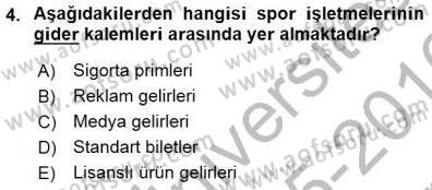 Spor Tesis İşletmesi ve Saha Malzeme Bilgisi Dersi 2015 - 2016 Yılı (Final) Dönem Sonu Sınav Soruları 4. Soru