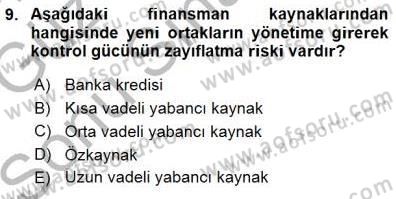 Spor Tesis İşletmesi ve Saha Malzeme Bilgisi Dersi 2015 - 2016 Yılı (Final) Dönem Sonu Sınav Soruları 9. Soru