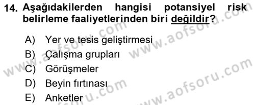 Spor Tesis İşletmesi ve Saha Malzeme Bilgisi Dersi 2015 - 2016 Yılı Tek Ders Sınav Soruları 14. Soru