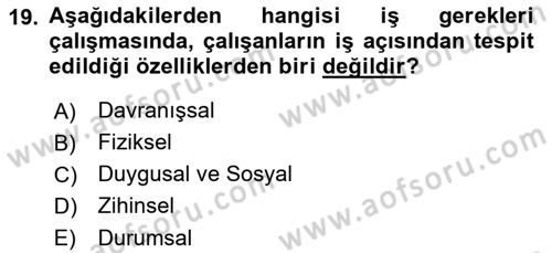 Spor Tesis İşletmesi ve Saha Malzeme Bilgisi Dersi 2016 - 2017 Yılı 3 Ders Sınav Soruları 19. Soru