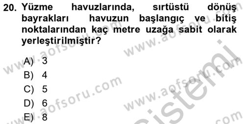 Spor Tesis İşletmesi ve Saha Malzeme Bilgisi Dersi 2016 - 2017 Yılı 3 Ders Sınav Soruları 20. Soru
