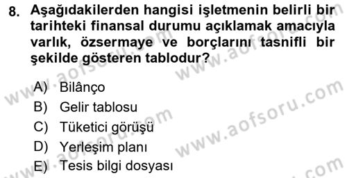 Spor Tesis İşletmesi ve Saha Malzeme Bilgisi Dersi 2016 - 2017 Yılı 3 Ders Sınav Soruları 8. Soru