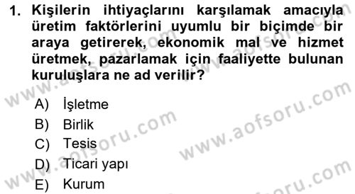 Spor Tesis İşletmesi ve Saha Malzeme Bilgisi Dersi Ara Sınavı Deneme Sınav Soruları 1. Soru