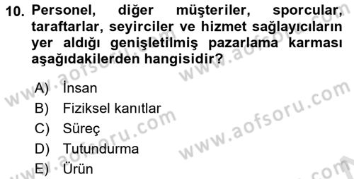 Spor Tesis İşletmesi ve Saha Malzeme Bilgisi Dersi 2016 - 2017 Yılı (Vize) Ara Sınav Soruları 10. Soru