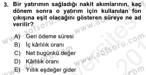 Spor Tesis İşletmesi ve Saha Malzeme Bilgisi Dersi 2016 - 2017 Yılı (Final) Dönem Sonu Sınav Soruları 3. Soru