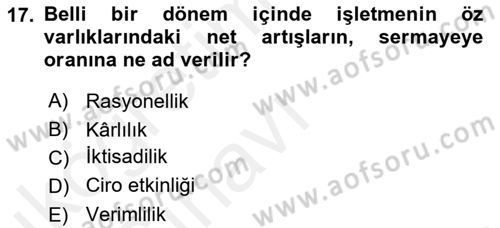 Spor Tesis İşletmesi ve Saha Malzeme Bilgisi Dersi 2017 - 2018 Yılı 3 Ders Sınav Soruları 17. Soru