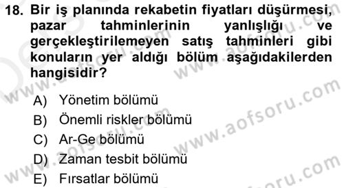 Spor Tesis İşletmesi ve Saha Malzeme Bilgisi Dersi 2017 - 2018 Yılı 3 Ders Sınav Soruları 18. Soru