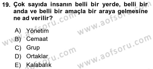 Spor Tesis İşletmesi ve Saha Malzeme Bilgisi Dersi 2017 - 2018 Yılı 3 Ders Sınav Soruları 19. Soru